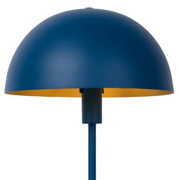 Stołowa LAMPA stojąca SIEMON 45596/01/35 Lucide metalowa LAMPKA biurkowa kopuła niebieska