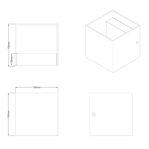 Kinkiet ścienny góra-dół Louis 223310131 Trio LED 4,3W 3000K kostka biały