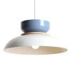Metalowa lampa wisząca ALDO 1152G2_16_J nad stół biała niebieska