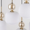 Nowoczesna wisząca lampa Sophia Cognac do salonu biały czarny
