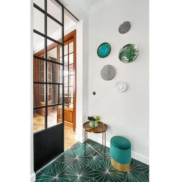 Metalowy stolik Moon DP-F80 brass Moos Home do salonu okrągły mosiądz