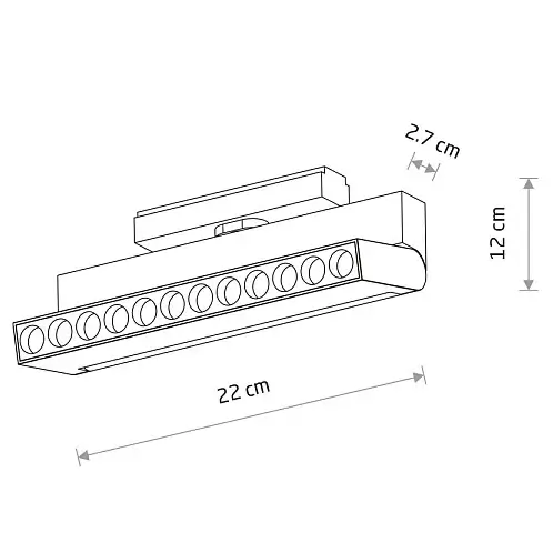 Sufitowa lampa 1-obwodowa 11338 LED 12W 4000K czarna