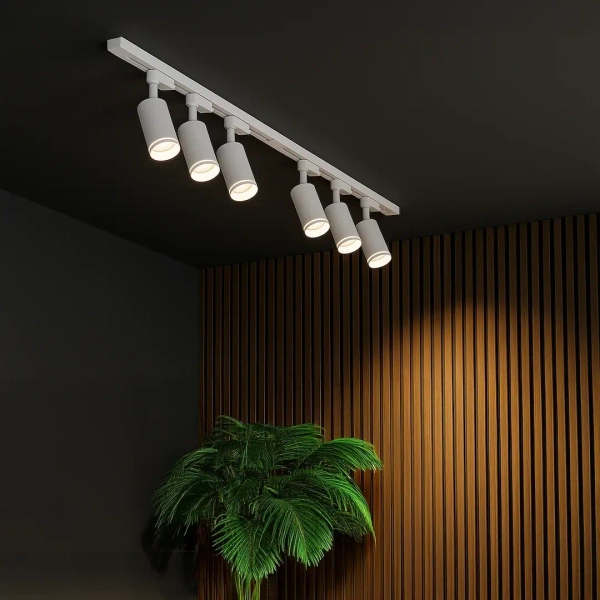 Regulowana lampa sufitowa 2m Pipe Ring Track ML2086 tubki biały