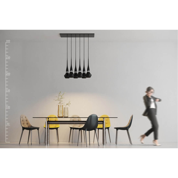 Salonowa lampa wisząca Tasos AZ0262 nad stół czarna