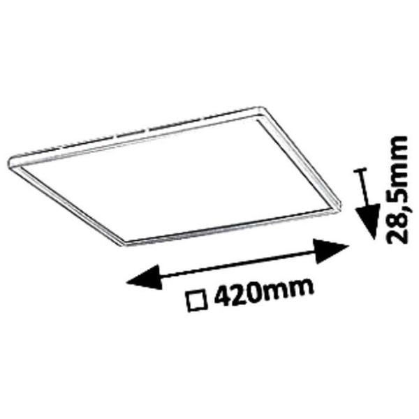 LAMPA sufitowa PAVEL 3430 Rabalux kwadratowa OPRAWA plafon LED 22W 4000K gabinetowy biały