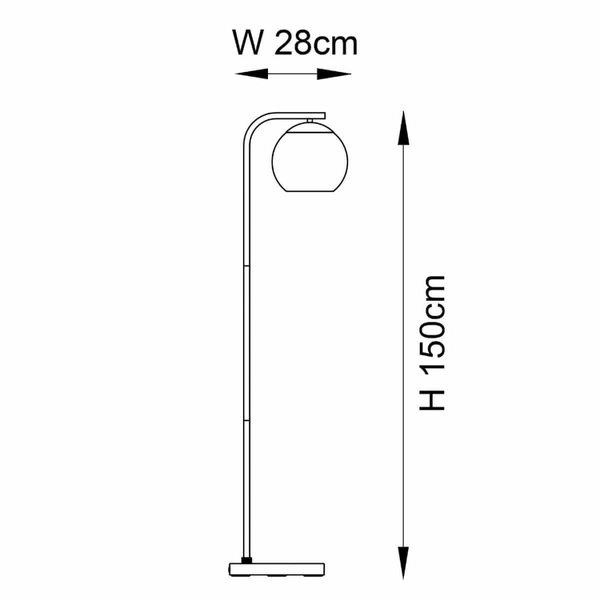 Kulista lampa podłogowa Dimple 98271 Endon szkło złota przezroczysta