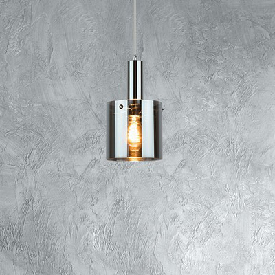 Szklana LAMPA wisząca DONATI 5249 Rabalux loftowa tuba do sypialni chrom