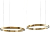 Nowoczesna lampa wisząca Circle DN924-80+80 gold Step LED 112W 3000K złota