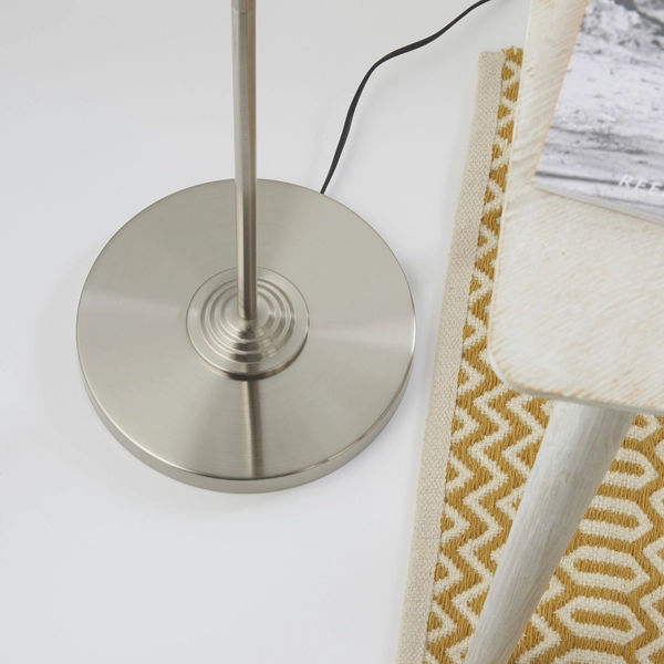 Lampa podłogowa Highclere 94359 Endon vintage z abażurem beż chrom