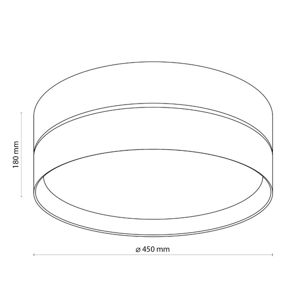 Okrągła lampa sufitowa ECO 5775 TK Lighting tkaninowa biała