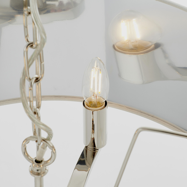 Wisząca lampa Harvey 73021 Endon na łańcuchu biała nikiel