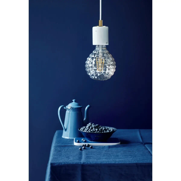Lampa wisząca marmurowa SIV 45883001 do jadalni biała