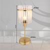 Stołowa lampka glamour GORLEY 15698TM szklana na komodę złota