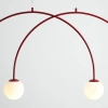 Skandynawska lampa wisząca UNA 1116L15_S kulista szklana czerwona