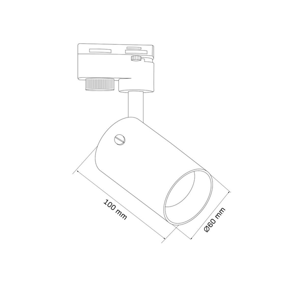 Lampa szynowa tuba 1-fazowa SMOKY 328205 regulowana czarna