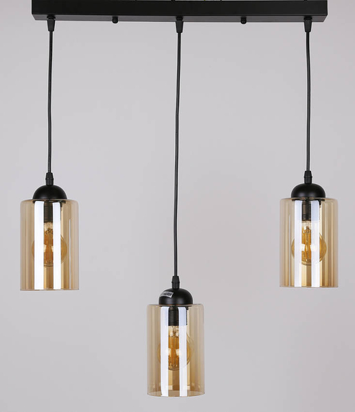 Wisząca lampa na listwie Bistro 33-00545 Candellux szklane tuby czarne