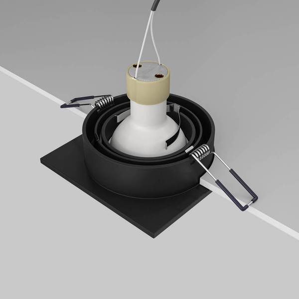 Lampa podtynkowa z regulacją Atom DL024-2-01B do salonu czarny