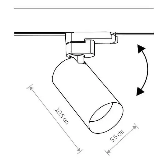 3-fazowa lampa do szynoprzewodu Ctls Mono 10237 czarny mosiądz