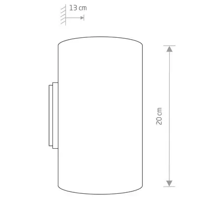 Ścienna lampa biurowa Tube 9320 czarny kinkiet tuba metalowa