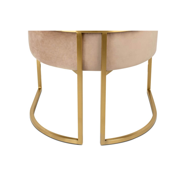 Wypoczynkowy fotel do salonu Chloe Velvet MSE011000303.V13 khaki złoty