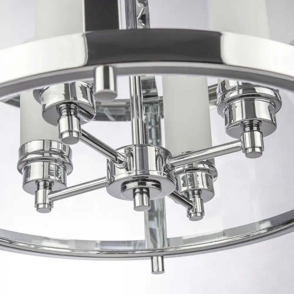 Industrialna LAMPA wisząca NEW YORK P04567CH Cosmolight okrągły zwis szklany chrom