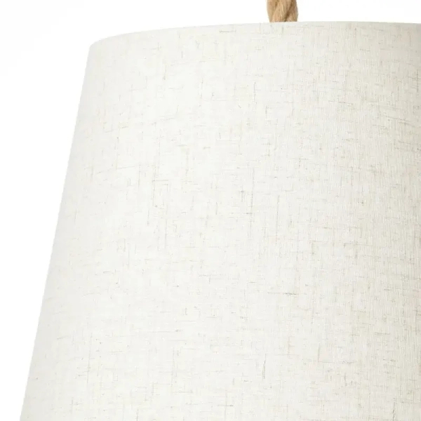 Wisząca lampa abażurowa Sailor 99194/09 marynistyczna biała brązowa