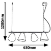 Industrialna lampa wisząca Alder 5377 Rabalux jadalniana metalowa czarna