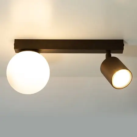 Sufitowa lampa do salonu Tavira 41315 kula ball biała brązowa