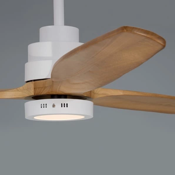 Plafon z wentylatorem SEGOVIA LE42554 Luces Exclusivas LED 12W 3000K ekologiczny drewno biały