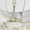 Wisząca lampa Harvey 73021 Endon na łańcuchu biała nikiel