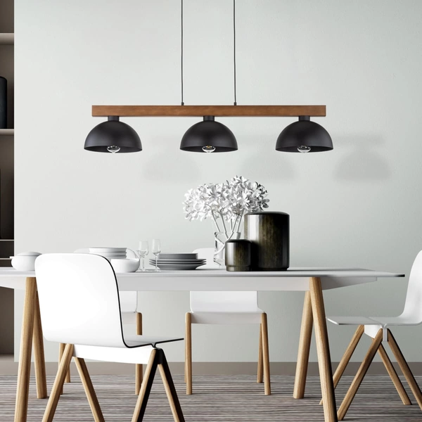 Skandynawska lampa wisząca Oslo 3253 TK Lighting potrójna drewniana