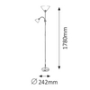 Metalowa lampa podłogowa ACTION 4061 z kloszem salonowa biała