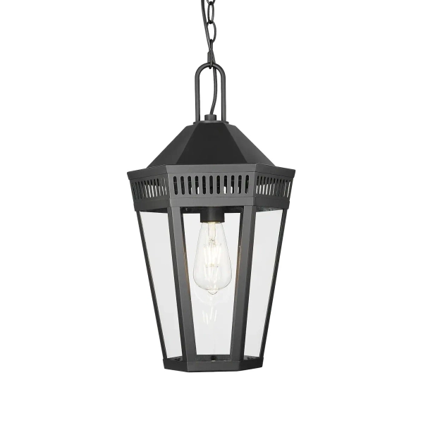 Zewnętrzna lampa wisząca Funchal P01156BK IP23 czarna
