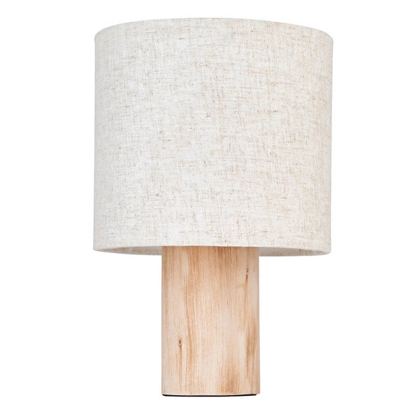 Abażurowa lampka nocna Durban 101680 drewniany beżowy