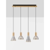 Designerska wisząca lampa SARDUNO LE45140 LED 27W 3000K złota szara