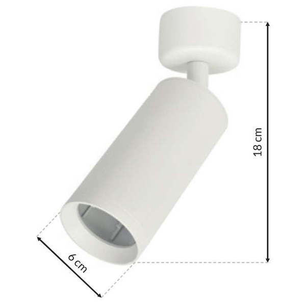 Spot LAMPA sufitowa MICA ML6087 Milagro metalowa OPRAWA tuba biała