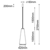 Lampa wisząca PONTE 5051 Dohar LED 24W 3000K tuba metalowa czarna