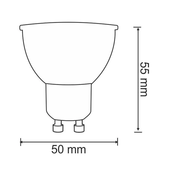 Ledowa żarówka 303264 Polux GU10 halogen 6W 500lm 230V biała ciepła