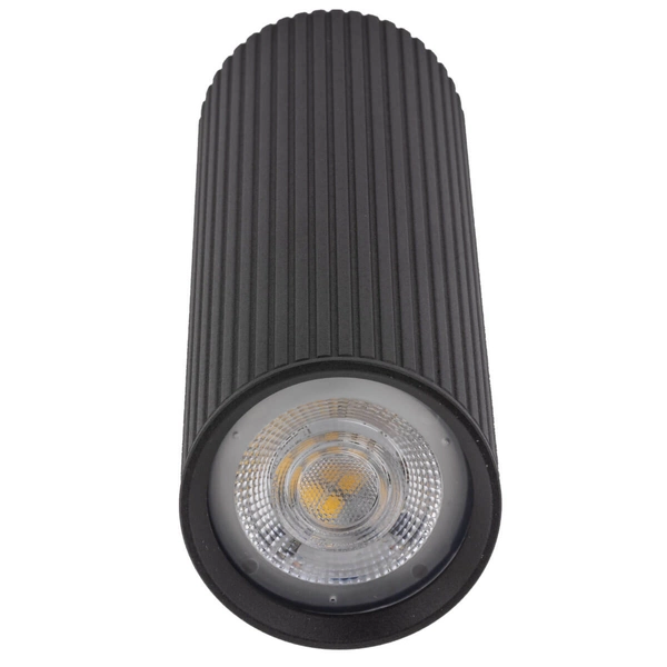 Nasufitowa lampa do jadalni Tune 10026 podłużna tubka czarna