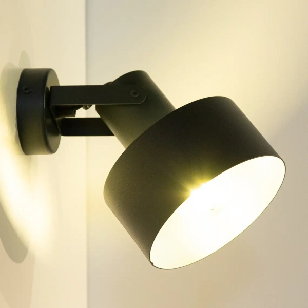 Kinkiet ścienny do sypialni Rif 41442 regulowany grafitowy