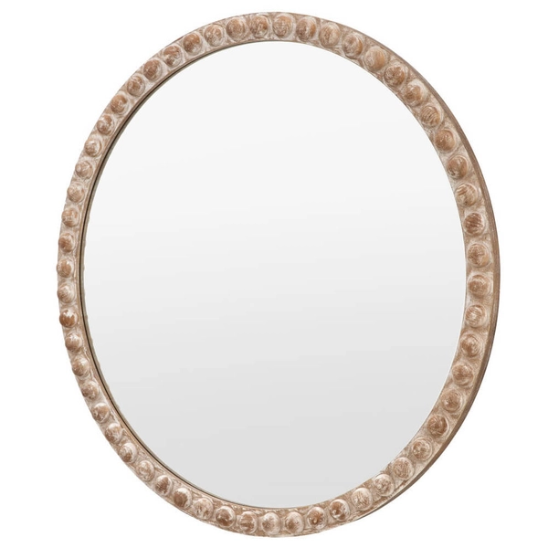 Lustro vintage okrągłe Millbrook 5056693538004 szklane naturalne