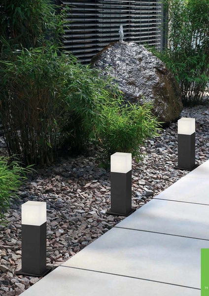 Stojąca lampa ogrodowa Hudson 420060142 słupek czarny na taras