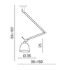 Metalowa lampa wisząca Zyta AZ2304+AZ2596 Azzardo regulowany chrom