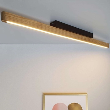 Ekologiczna LAMPA sufitowa FORESTIER 15711104 Spotlight drewniana OPRAWA belka LED 12W 3000K skandynawska drewno czarna