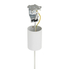 Lampa zwisająca Krabi 11158 japandi bambusowa miska cage metalowa biała