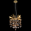 Wisząca lampa z kryształkami Queena 64138HG do kuchni nad stół złota