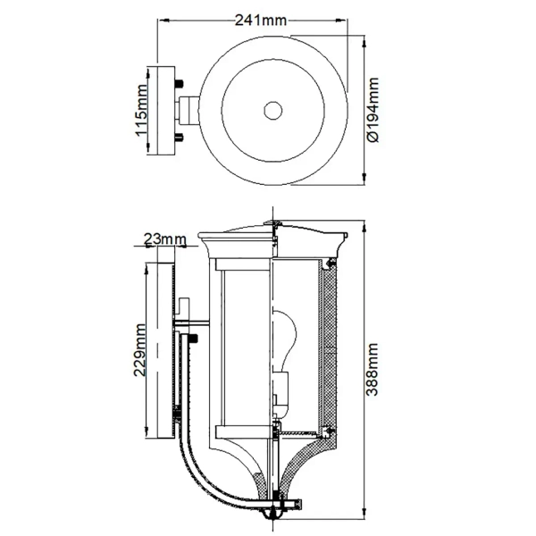 Lampa elewacyjna Merrill FE-MERRILL1-S Elstead FEISS latarenka brąz