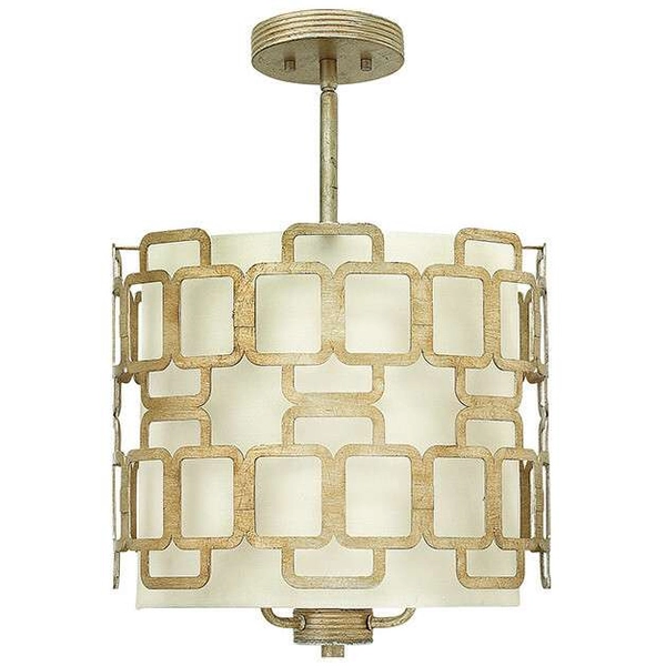 LAMPA wisząca Sabina HK-SABINA-3P Elstead HINKLEY metalowa OPRAWA okrągły zwis złoty biały