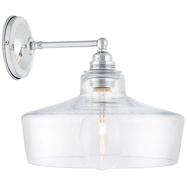 Kinkiet LAMPA ścienna LONGIS III 20463109 Kaspa szklana OPRAWA metalowa chrom przezroczysta