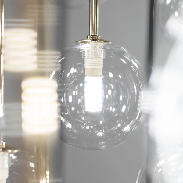 Kaskadowa lampa wisząca Aurora 10182 TK Lighting kule złota czarna